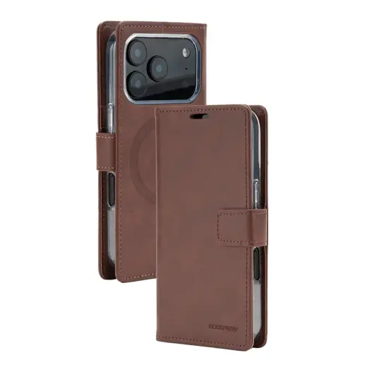 Mercury BlueMoon Diary MagSafe Case for iPhone 17 Pro / 18 Pro Brown
