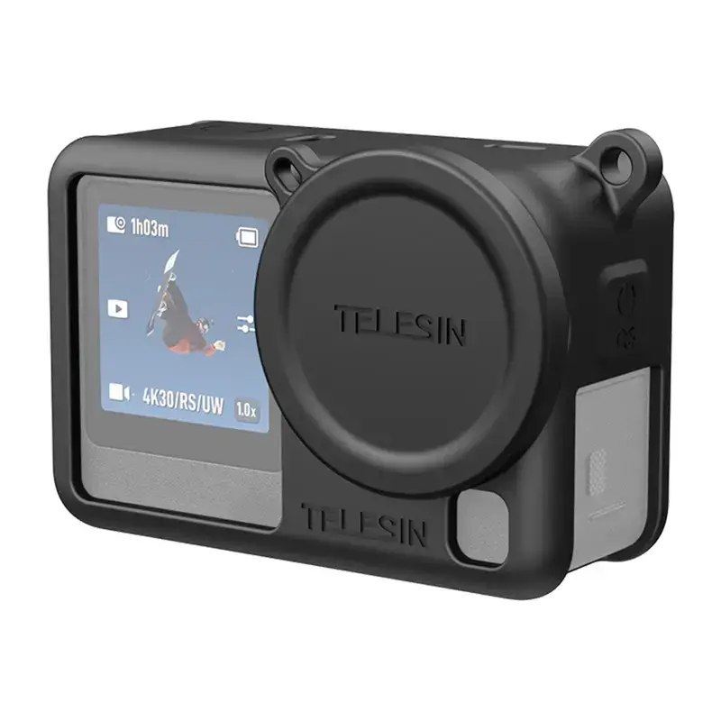 Telesin silikoonist kaitseümbris DJI Osmo Action 6 jaoks (must)