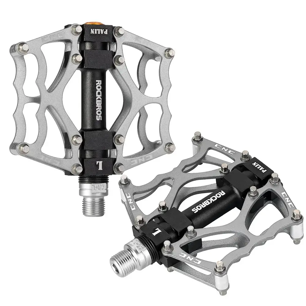 Rockbros JT201012LS 2010-12L Aluminum Platform Bicycle Pedals - Silver