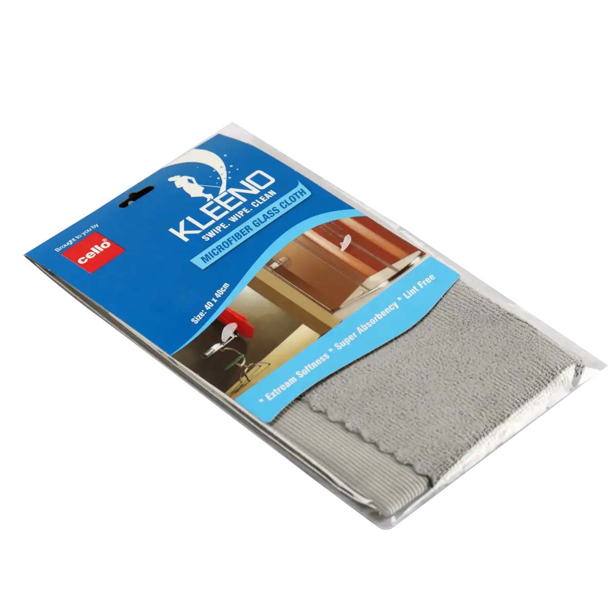 Cello Kleeno microfiber glass cloth | gray