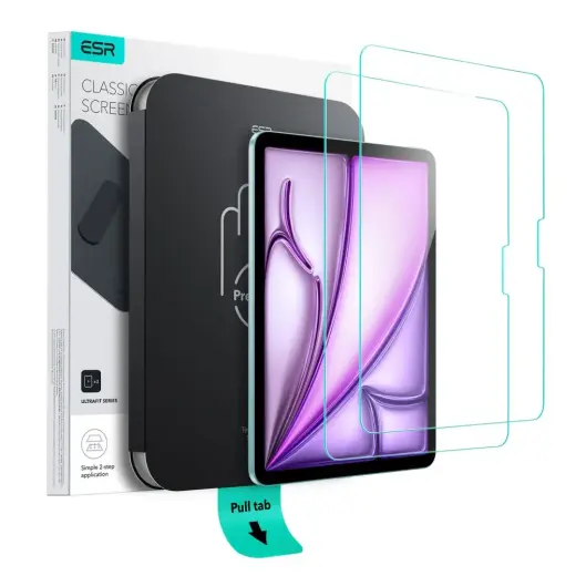 SZKŁO HARTOWANE ESR ULTRAFIT TEMPERED GLASS 2-PACK IPAD AIR 11” 6 | 7 | 2024-2025 CLEAR