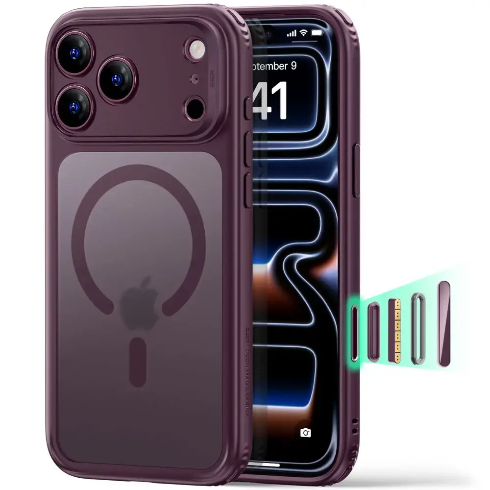 ESR Classic Hybrid чехол с поддержкой MagSafe для телефона iPhone 17 Pro Max | iPhone 18 Pro Max красный