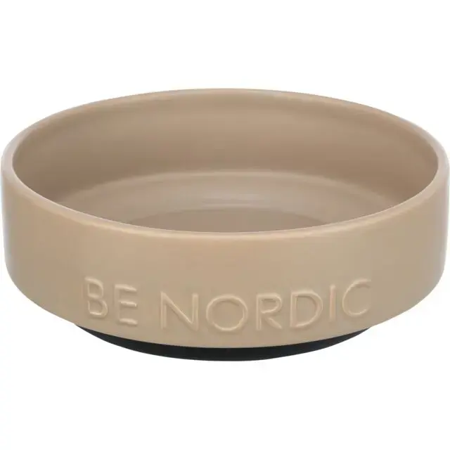 Bowl for animals, ceramic - Trixie BE NORDIC bowl, ceramic|rubber, 1.2 l|ø 18 cm