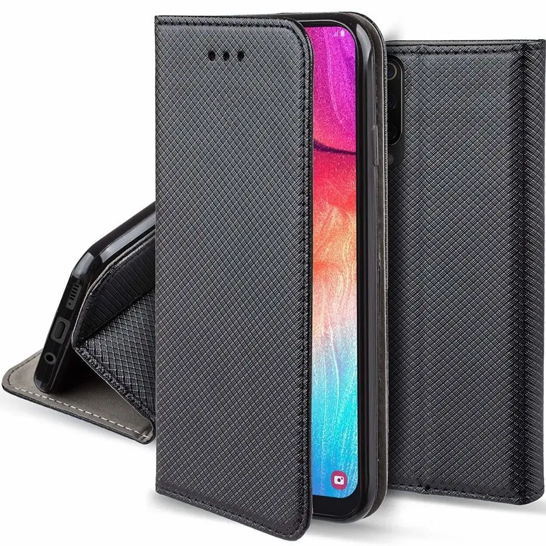 Fusion Magnet Case Grāmatveida Maks Priekš Huawei P20 Melns