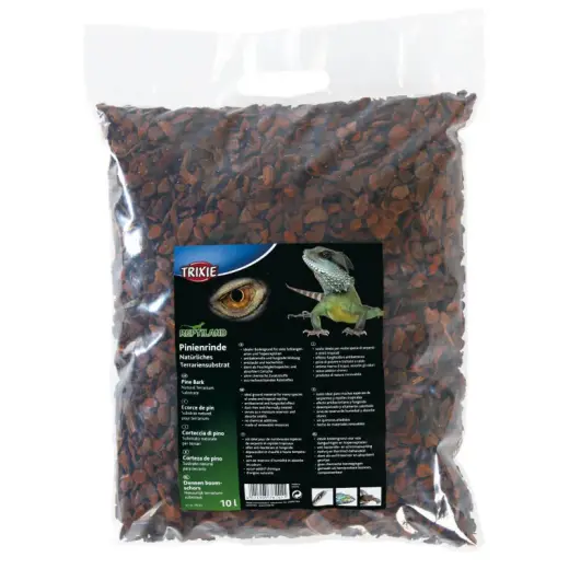 Pakaiši un substrāti reptiļiem : Pine bark, natural terrarium substrate, 10 l. :  Priežu mizas mulča.