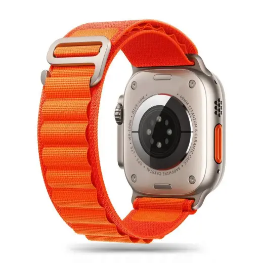 Tech-Protect Nylon Pro viedpulksteņa siksniņa priekš Apple Watch 4/5/6/7/8/9/SE/Ultra 1/2 (42/44/45/49 mm) | neilons | oranža