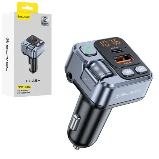 Blavec FM Transmitter Flash TR-05 MP3, Bluetooth - USB + Type C - PD 30W (TFMFTR05-B) black