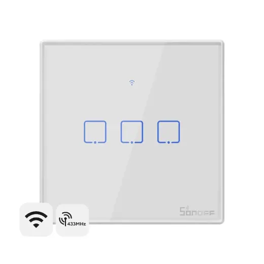 Nutikas seinalüliti Sonoff TX T2EU3C RF-juhtimisega