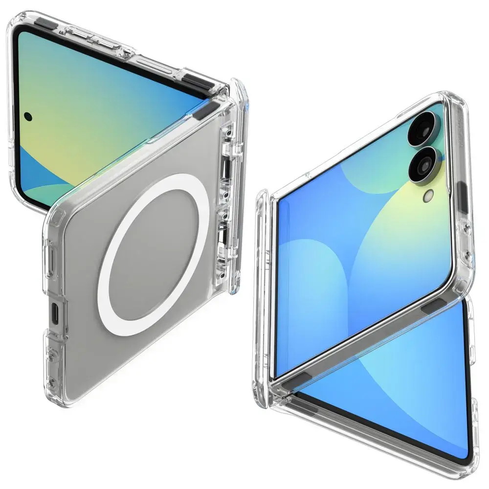 Spigen Ultra Hybrid Pro telefono dėklas su MagSafe palaikymu Samsung Galaxy Z Flip 8 (F776) baltas