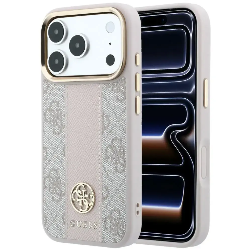 Guess 4G with Stripe Round and Classic Logos maciņš ar MagSafe atbalstu telefonam iPhone 18 Pro Max | iPhone 17 Pro Max