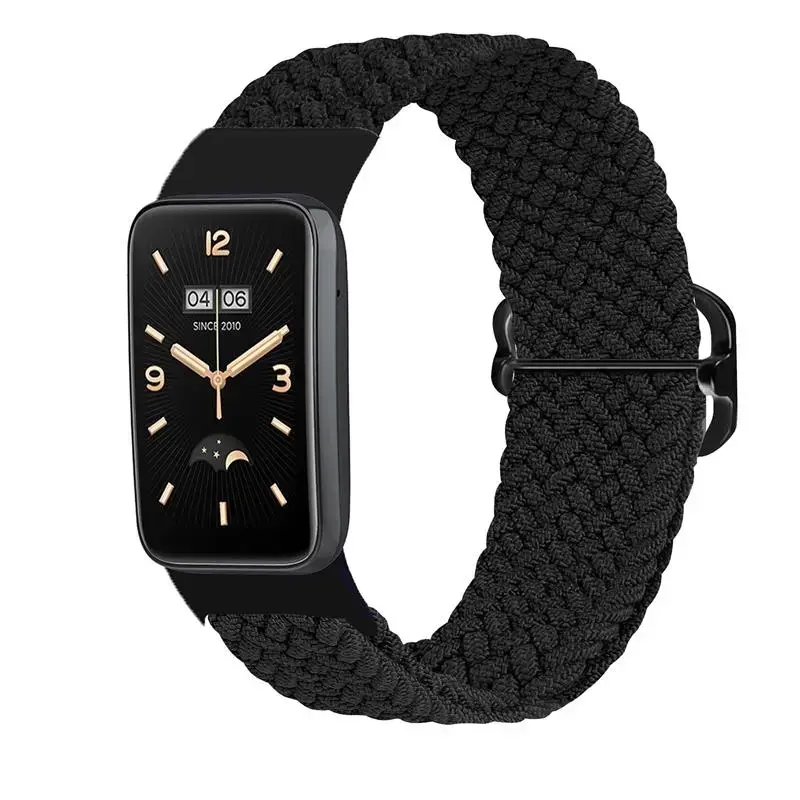 Telcon Braided ремешок для умных часов Xiaomi Mi Band 7 Pro | нейлоновый | чёрный