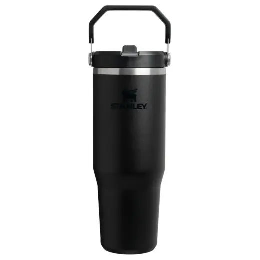 Termokrūze ar salmiņu The IceFlow Flip Straw 2.0 Tumbler 0,89L melna 2.0