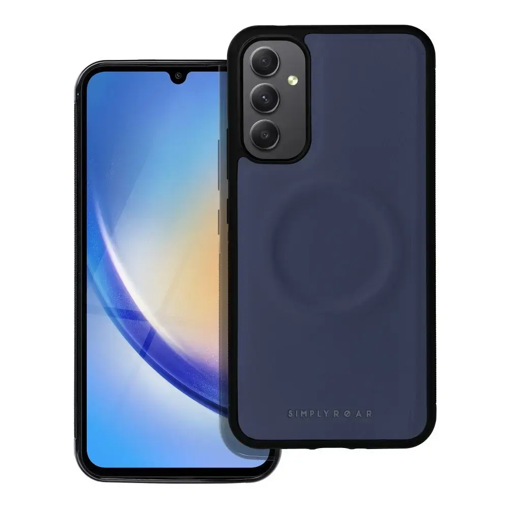 Roar Mag Morning phone case with MagSafe support for Samsung Galaxy A34 (A346) blue