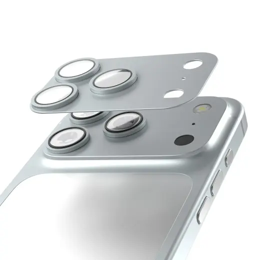 Etteri kameros apsauginis stiklas telefonui iPhone 18 Pro sidabrinis