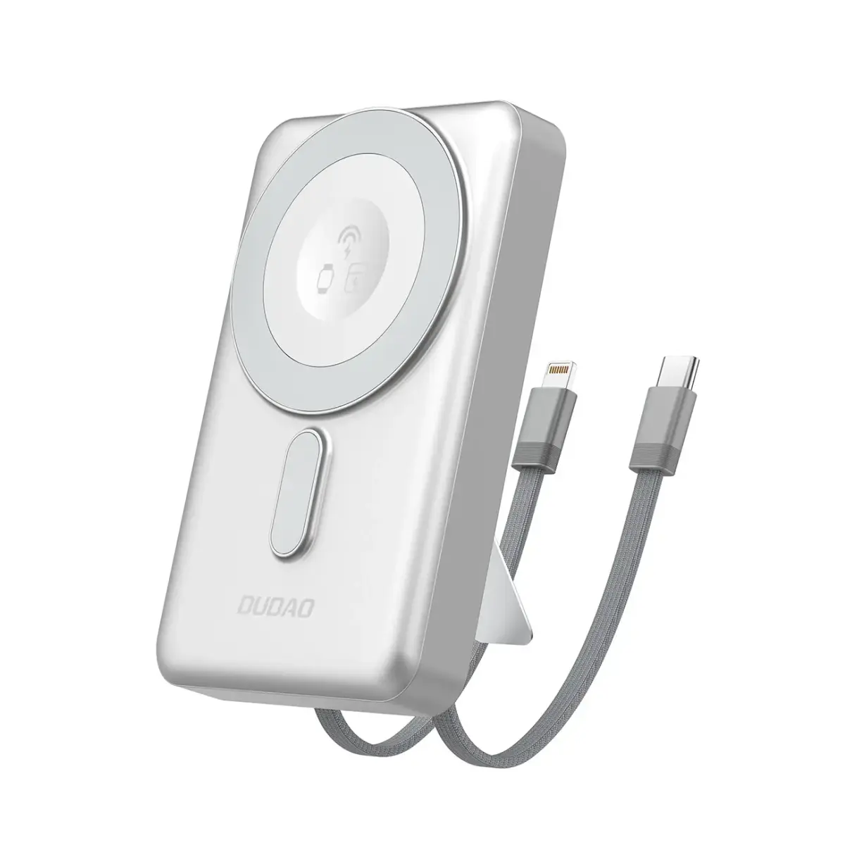 Dudao K29 external battery (powerbank) | 10000 mAh | 20W | USB-C, Lightning, MagSafe | silver