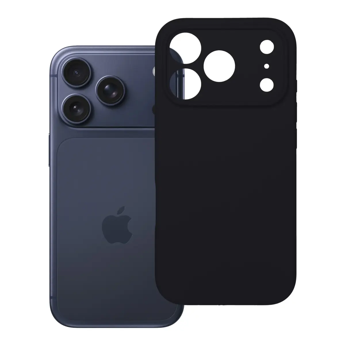 Silicone 2mm maciņš telefonam iPhone 18 Pro Max | iPhone 17 Pro Max melns