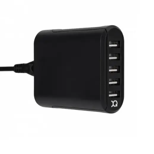 Xqisit Mains charger 8A 5xUSB black 29977