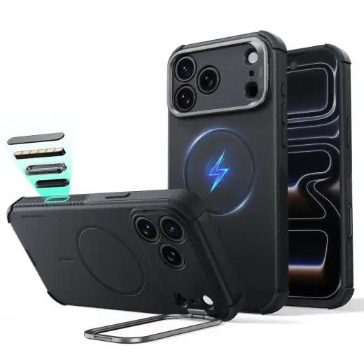 ESR Cyber Tough чехол с подставкой и поддержкой MagSafe для телефона iPhone 17 Pro Max | iPhone 18 Pro Max чёрный