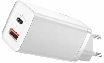 Baseus GaN2 Lite tīkla lādētājs | 65W | GaN | USB-C | balts