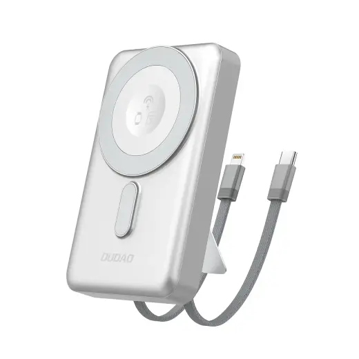 Dudao K29 ārējais akumulators (powerbank) | 10000 mAh | 20W | USB-C, Lightning, MagSafe | sudraba krāsā