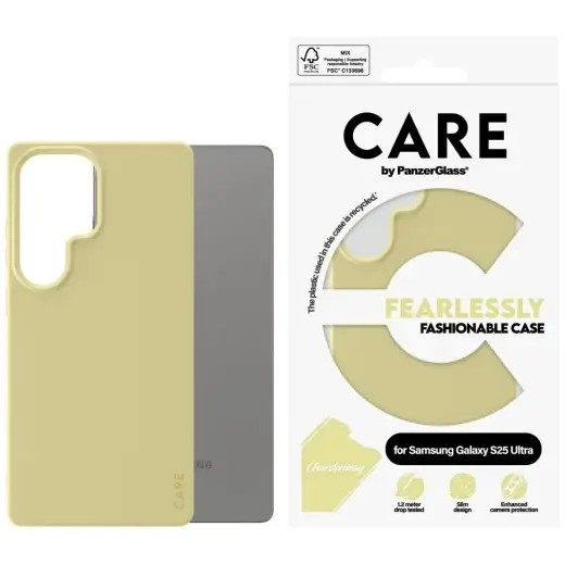 CARE by PanzerGlass Fashion telefono dėklas Samsung Galaxy S25 Ultra (S938) auksinis
