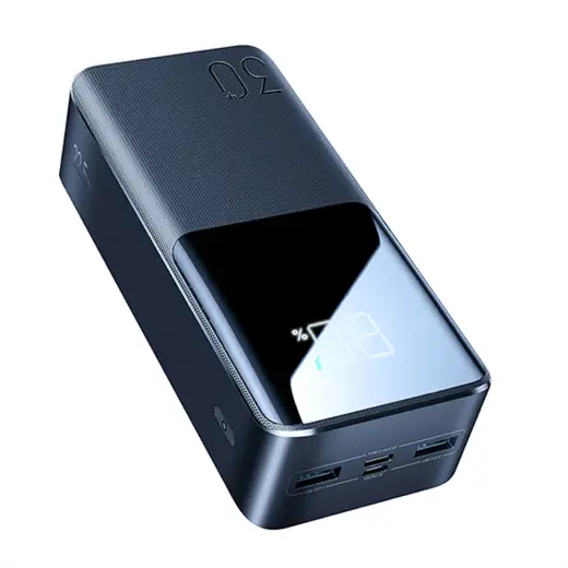 Joyroom JR-QP193 ārējais akumulators (powerbank) | 30 000 mAh | 22.5W | PD, QC | USB-C, USB-A, Micro USB | melns
