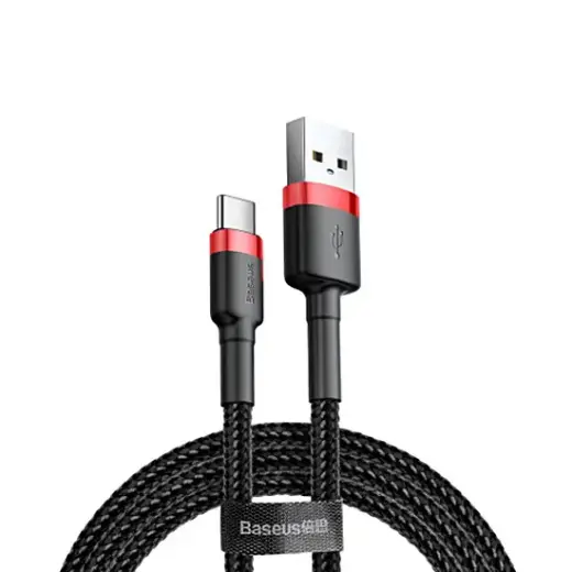 Baseus Cafule datu pārraides un uzlādes vads | USB-A uz USB-C | 15W | 0.5m | melns