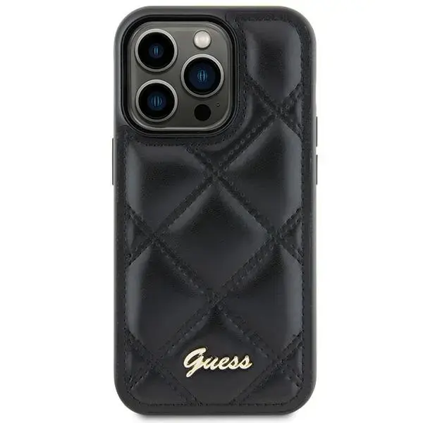 Guess GUHCS23FEPSQSQSK Quilted Metal Logo чехол для телефона Samsung Galaxy S23 FE (S711) чёрный
