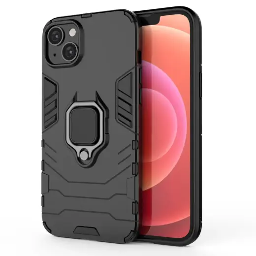 Ring Armor telefono dėklas su stovu iPhone 14 juodas