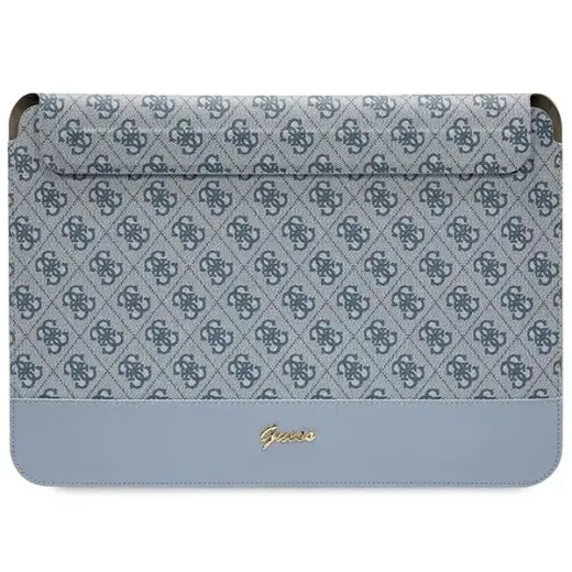 Guess 4G Stripe Metal Logo portatīvā datora maciņš 14" zils