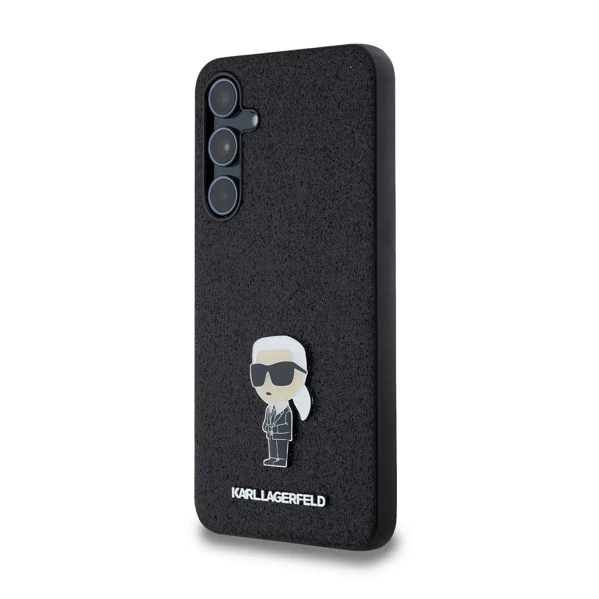 Karl Lagerfeld Fixed Glitter Metal Ikonik Case for Samsung Galaxy A55 5G Black