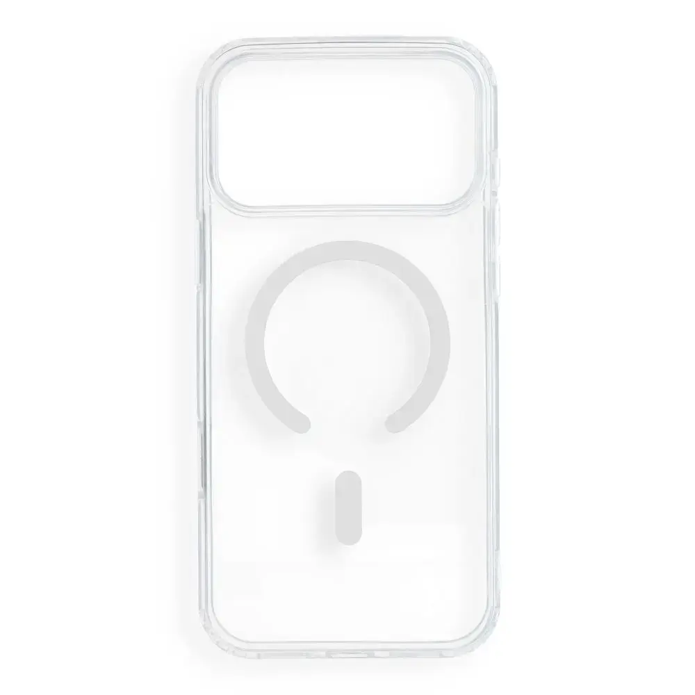 Case for iPhone 17 Pro Max / 18 Pro Max Drop Glue Colorful Ring Mag Cover compatible with MagSafe white