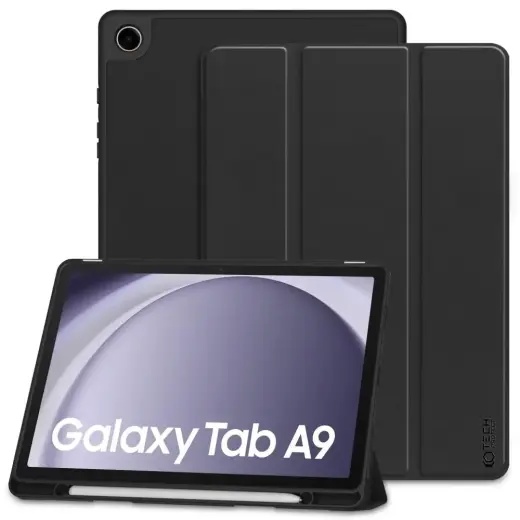 Tech-Protect SC Pen planšetinio kompiuterio dėklas Galaxy Tab A9 juodas