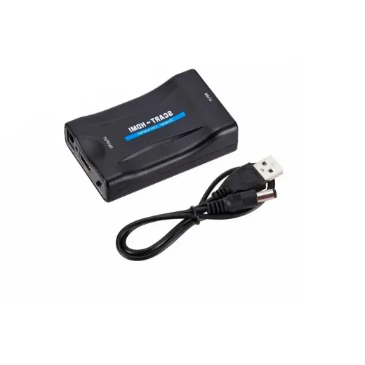 Fusion video signāla pārveidotājs SCART uz HDMI signālu (+audio) melns