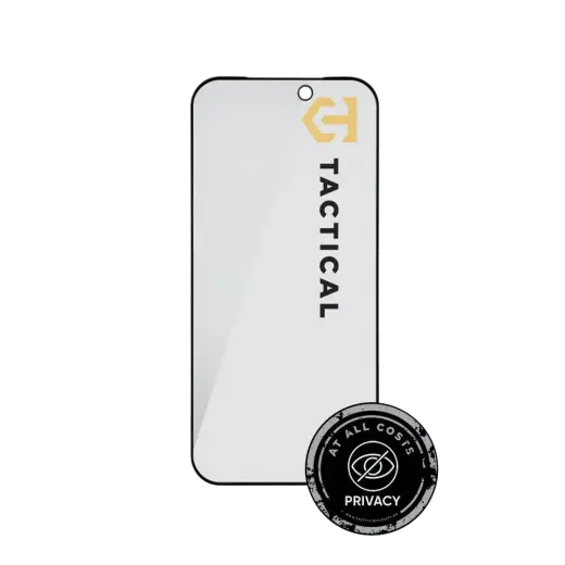 Tactical Glass Shield Privacy Stealth 5D grūdintas apsauginis stiklas telefonui iPhone 18 Pro (privatumo efektas)
