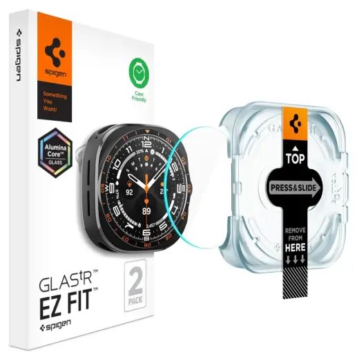 Spigen aizsargstikls priekš Samsung Galaxy Watch Ultra 2 (47 mm) | caurspīdīgs (2 gab.)