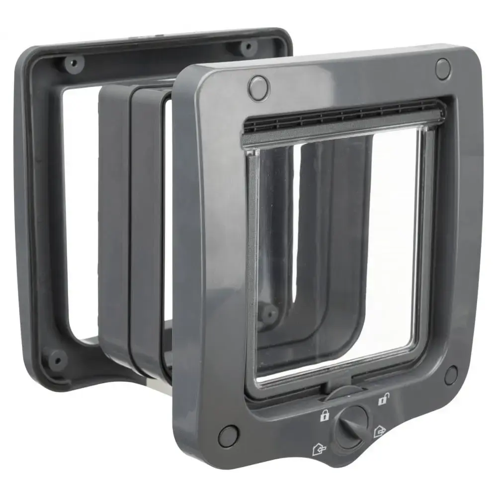 Flap : Trixie 4:Way cat flap, 20 × 22 cm, grey