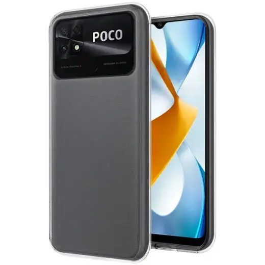 Fusion Ultra 1 mm protect telefono dėklas Poco C40 skaidrus