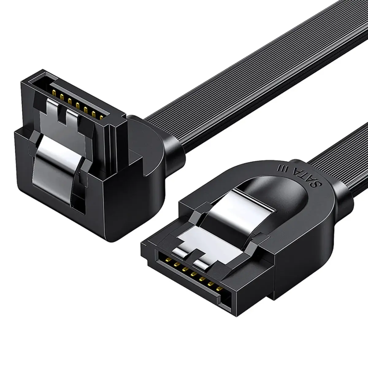 UGREEN SATA 3.0 leņķveida kabelis, 0,5 m, melns (US217)