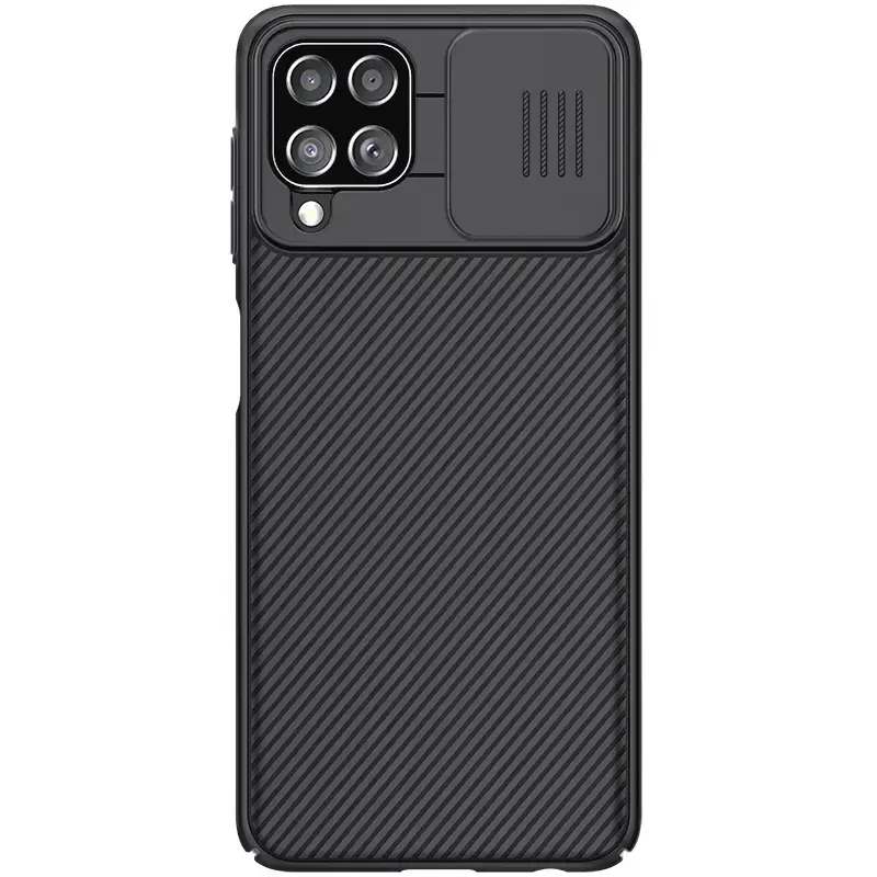 Nillkin CamShield Hard maciņš telefonam Samsung Galaxy A22 4G (A225) melns (ar kameras aizsargu)