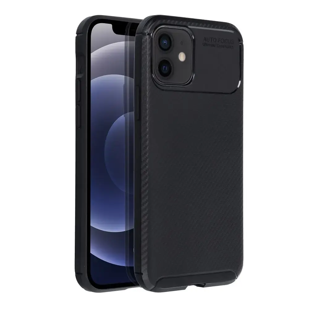 Carbon Premium telefono dėklas iPhone 12 | iPhone 12 Pro juodas