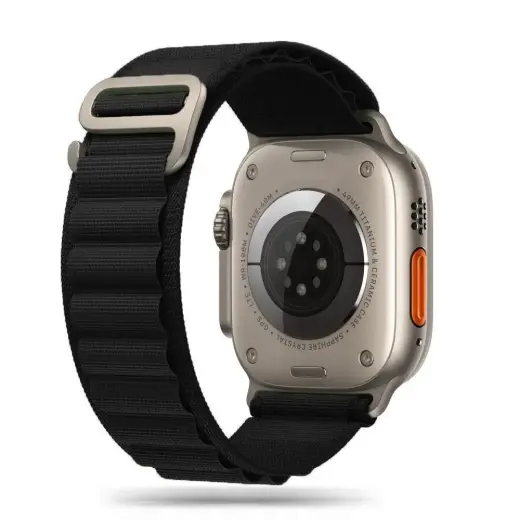 Tech-Protect Nylon Pro viedpulksteņa siksniņa priekš Apple Watch 4/5/6/7/8/9/SE/Ultra 1/2 (42/44/45/49 mm) | neilons | melna