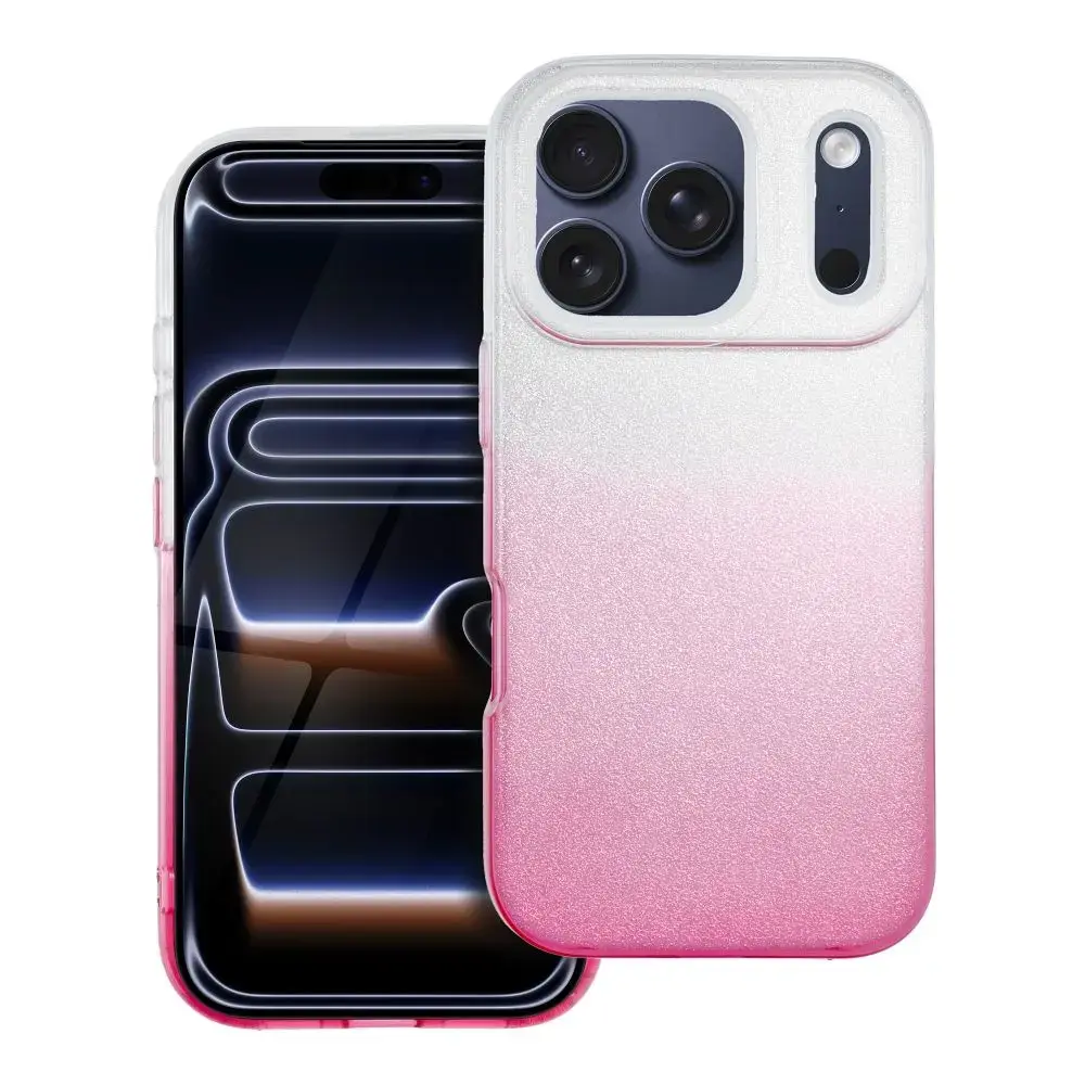 Case for iPhone 17 Pro / 18 Pro Shining transparentny pink