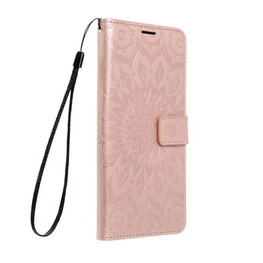 MEZZO mandala knyginio tipo telefono dėklas iPhone 12 Mini rožinis