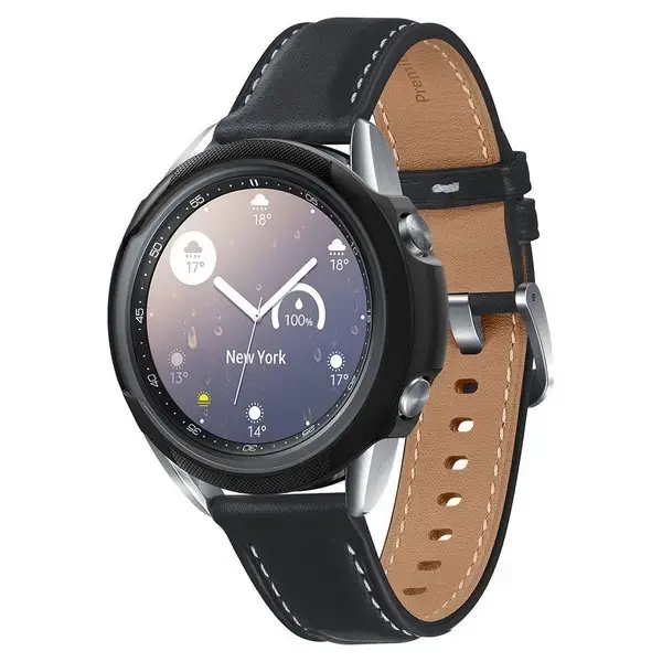 Spigen Liquid Air viedpulksteņa maciņš (apvalks) priekš Samsung Galaxy Watch 3 (41 mm) | melns