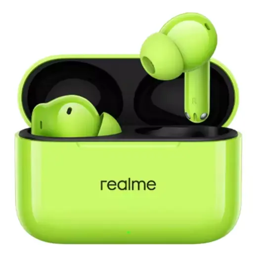 Wireless earphones Realme Buds T200 neon green