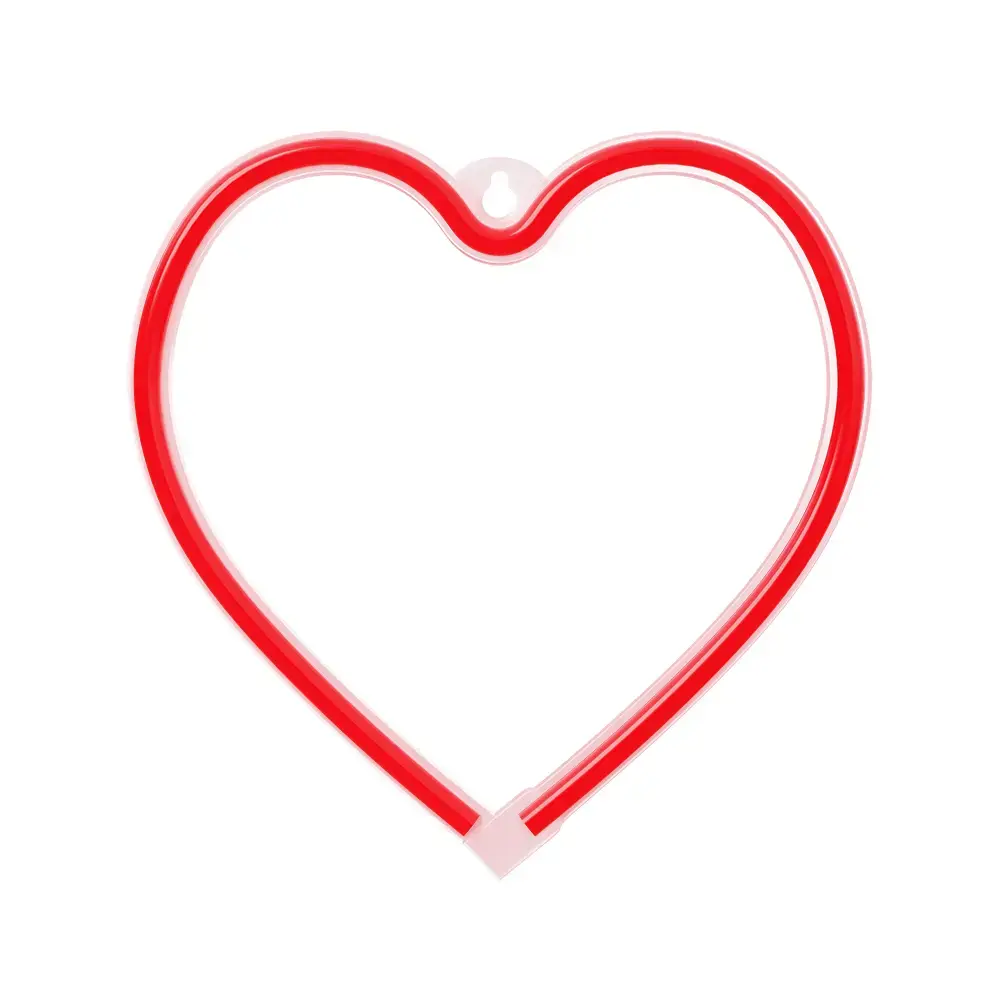 Neon LED Light HEART red Bat + USB FLNE07 Forever Light