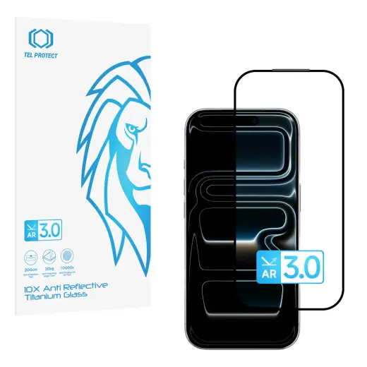 Tel Protect 10X AR 3.0 AntiReflective Titanium tempered glass for phone iPhone 17 Pro Max