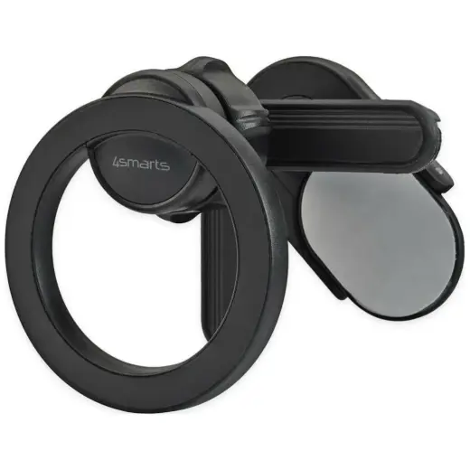 4smarts magnētisks auto telefona turētājs saderīgs ar MagSafe melns