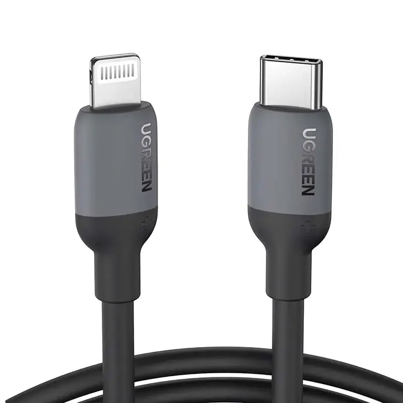 Ugreen US387 20304 провод для передачи данных и зарядки | MFI | USB-C на Lightning | 18W | 1m | черный